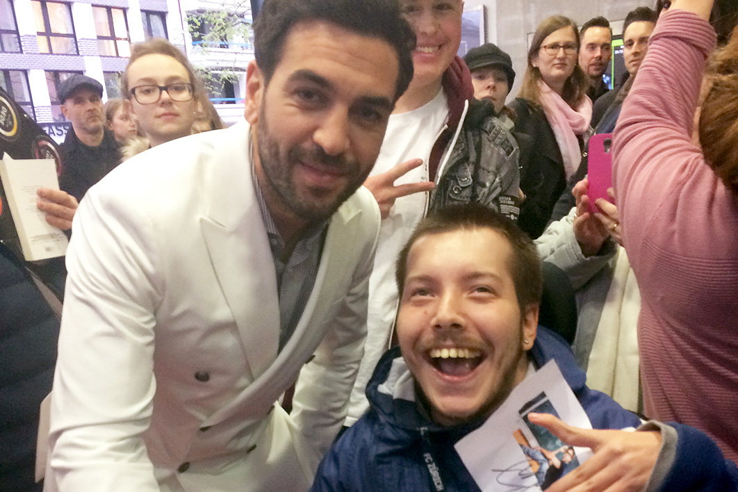 Schauspieler Elyas M'Barek und Yannik.