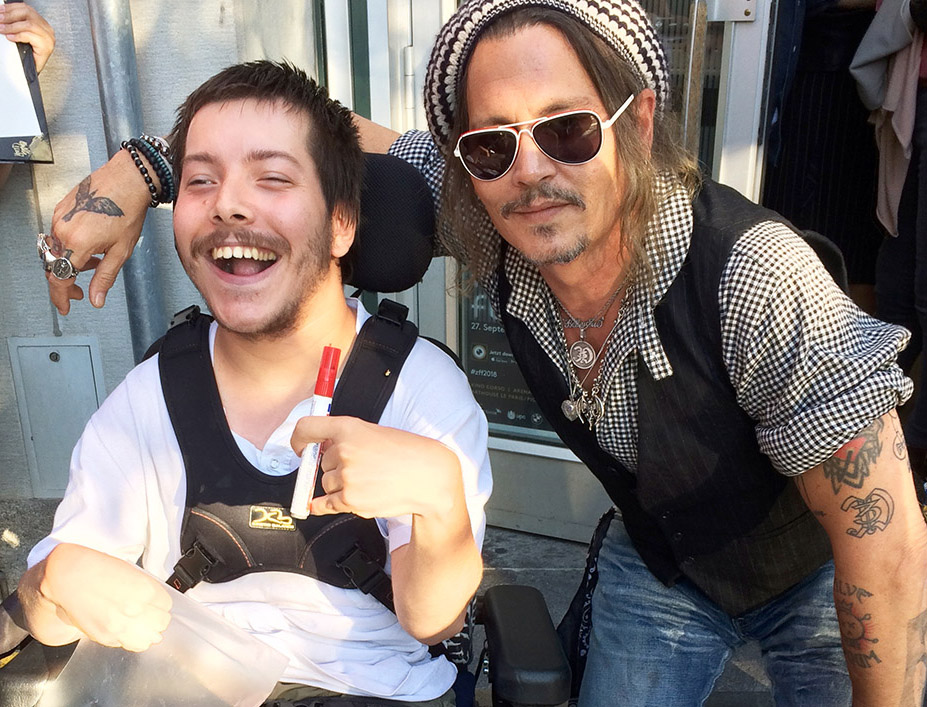 Yannik mit Johnny Depp.